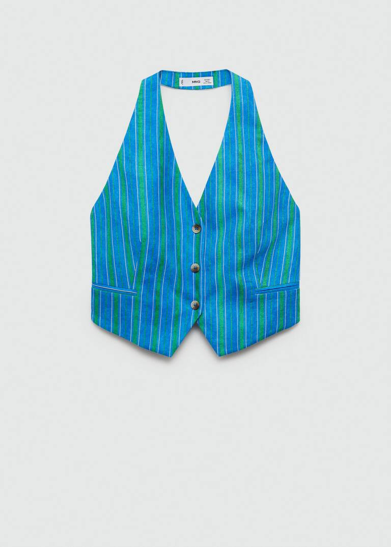 Striped vest -  Women | Mango USA | MANGO (US)
