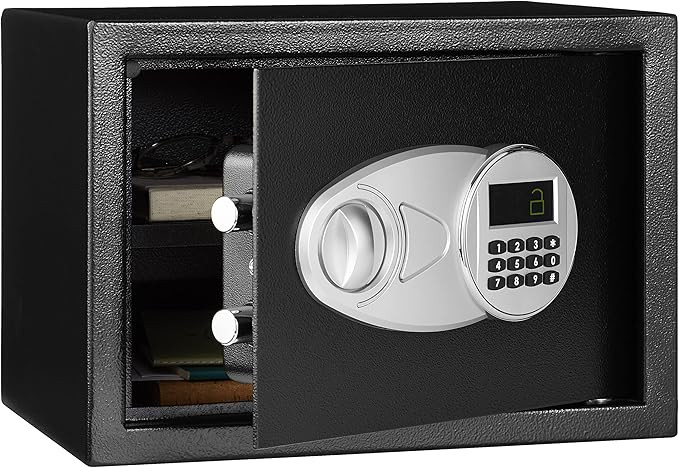 Amazon Basics Steel Security Safe and Lock Box with Electronic Keypad - Secure Cash, Jewelry, ID ... | Amazon (US)