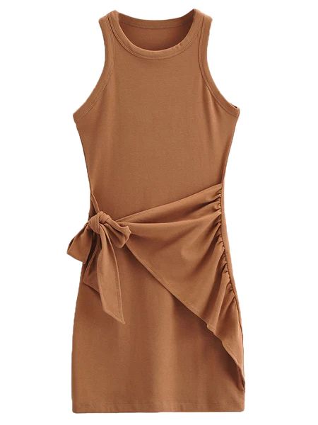 'Tanya' Front Tied Wrap Tank Dress (3 Colors) | Goodnight Macaroon