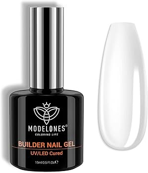 modelones Builder Nail Gel, 7-in-One Clear Gel Builder for Nail Thickening, LED Nail Lamp Cured H... | Amazon (US)