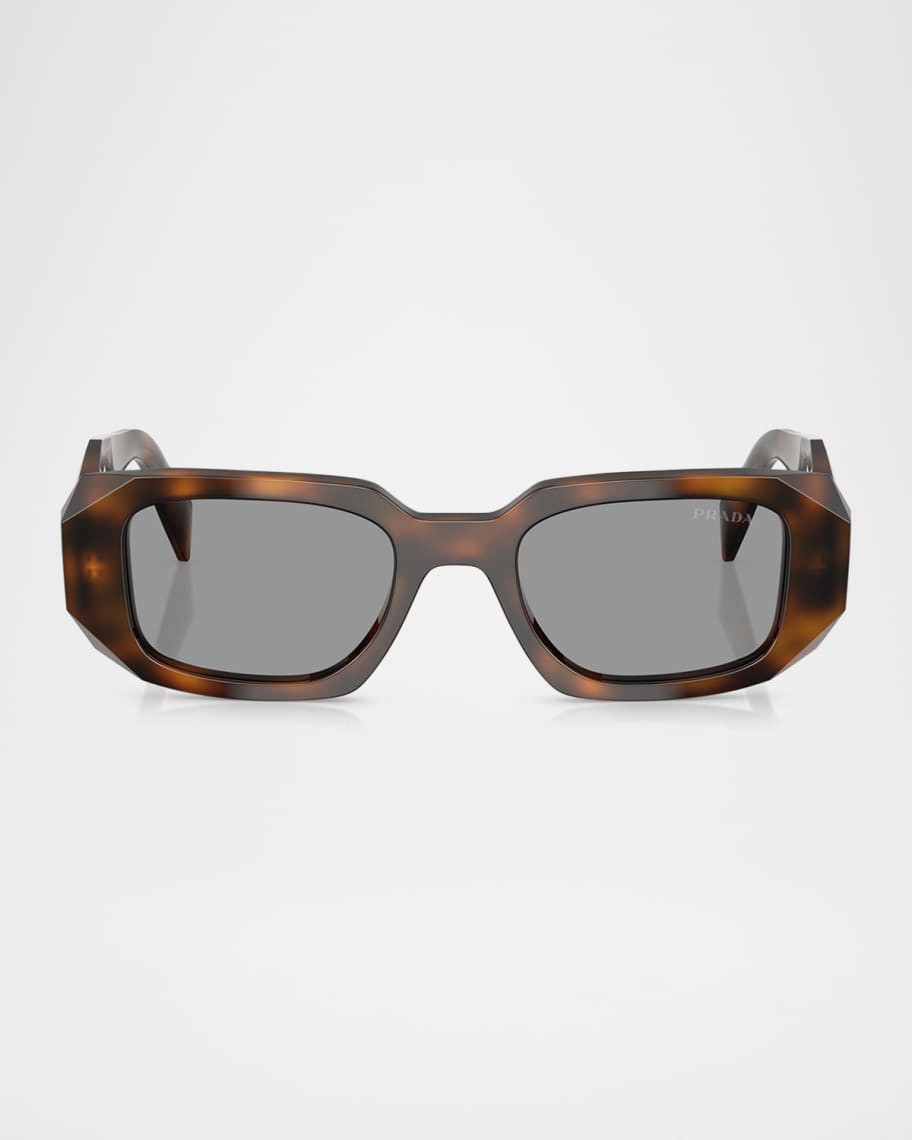 Prada Acetate Rectangular Sunglasses | Neiman Marcus