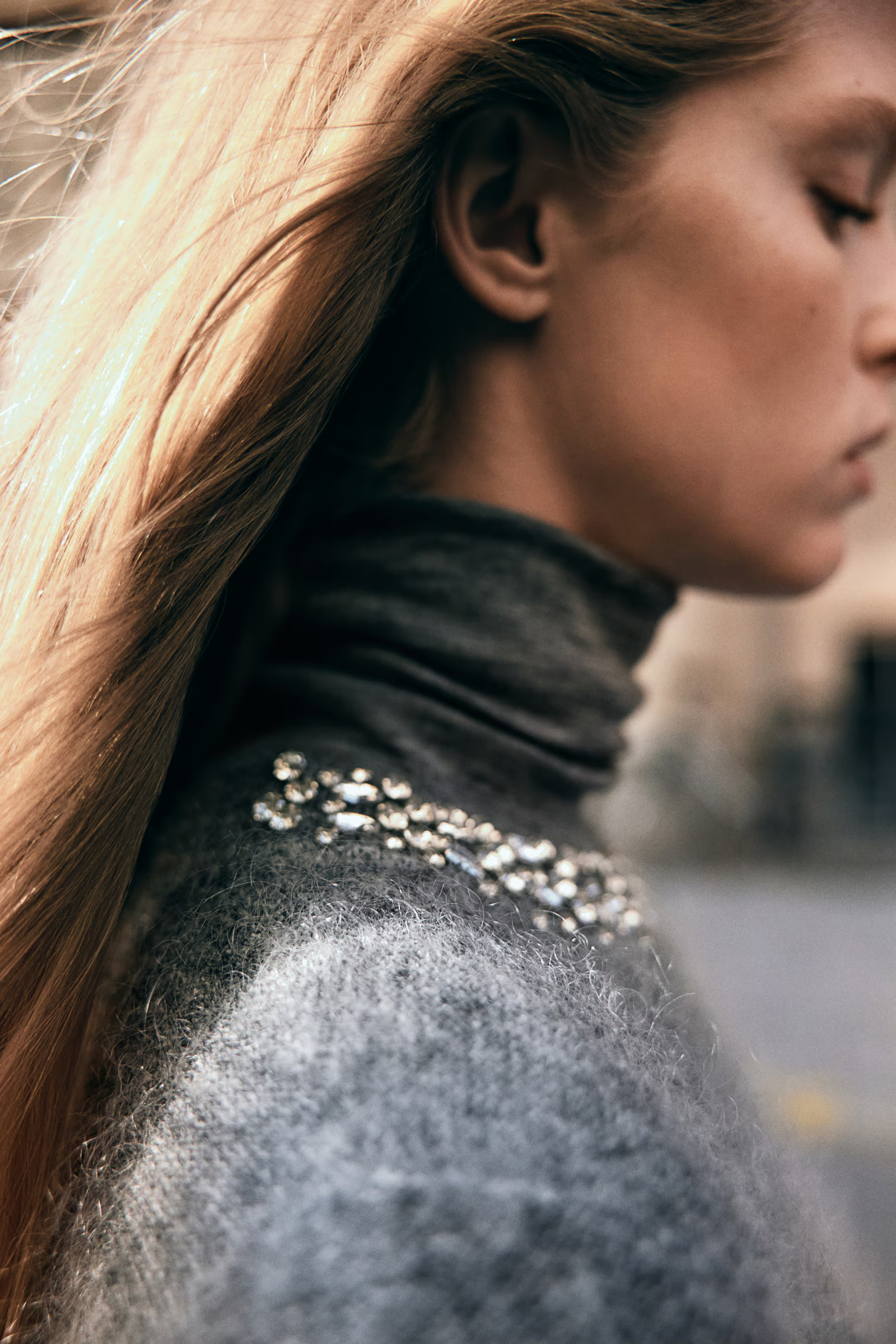 Mohair-blend rhinestone-embellished top | H&M (UK, MY, IN, SG, PH, TW, HK)