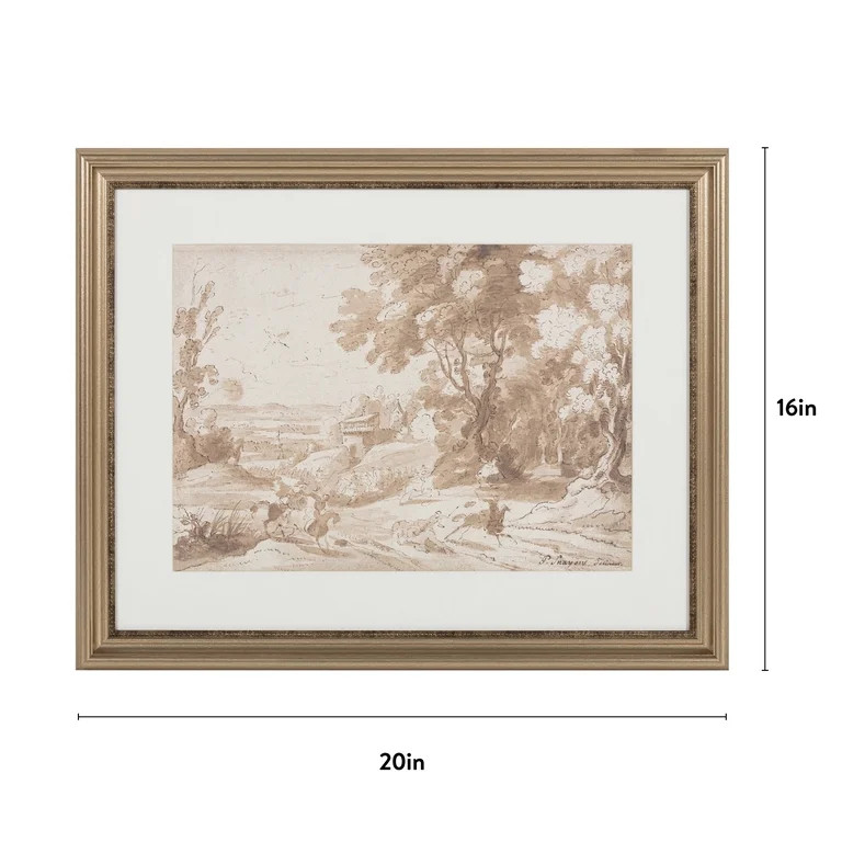 My Texas House Lndscp with Horsemen Framed Art 20x16 | Walmart (US)