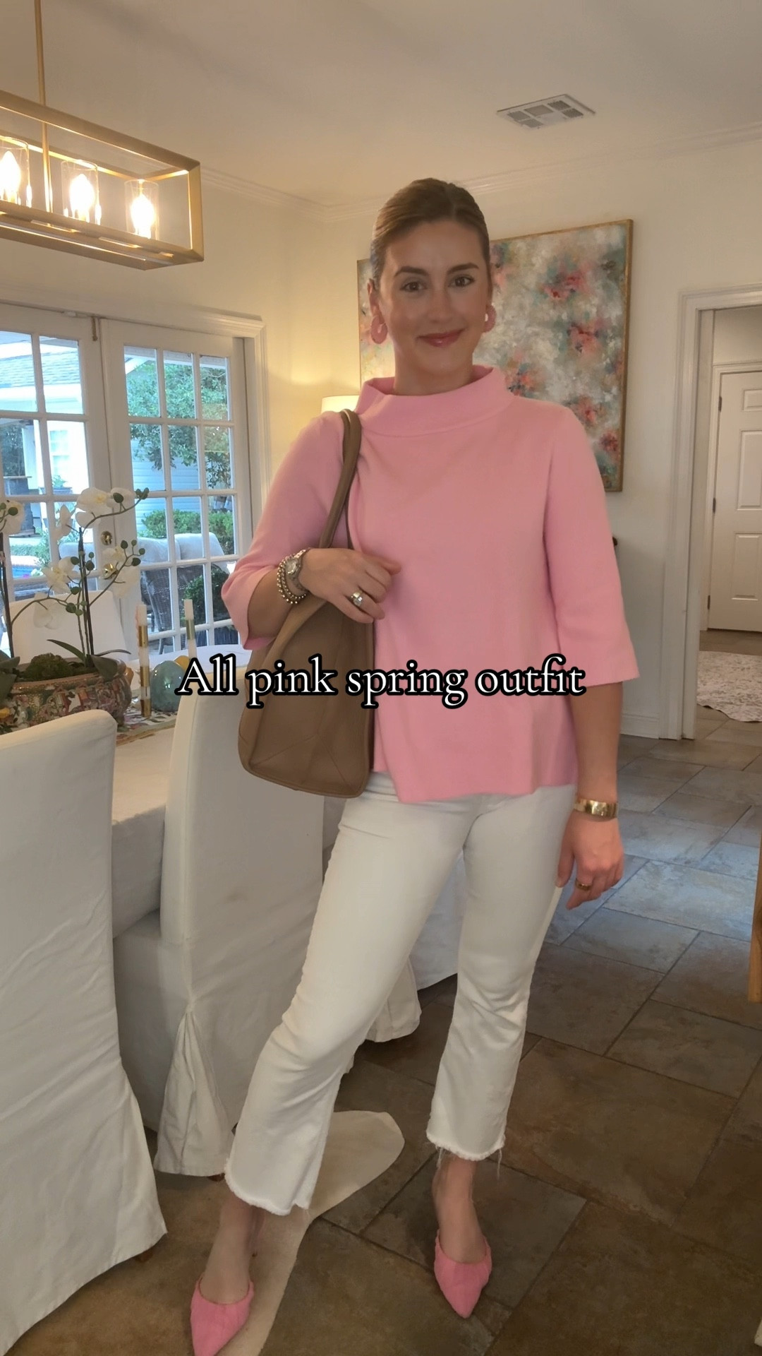 Pretty in pink! Love this pink sweater so much. It’s perfect for spring and comes in so many colors. It is the softest sweater I own. I love an all pink look 🩷 these jeans are some of my favorites. I pull them back out to wear every spring and summer. They are the perfect cropped white jean! I have also linked a fabulous assortment of pink statement earrings ✨

#LTKStyleTip #LTKFindsUnder100