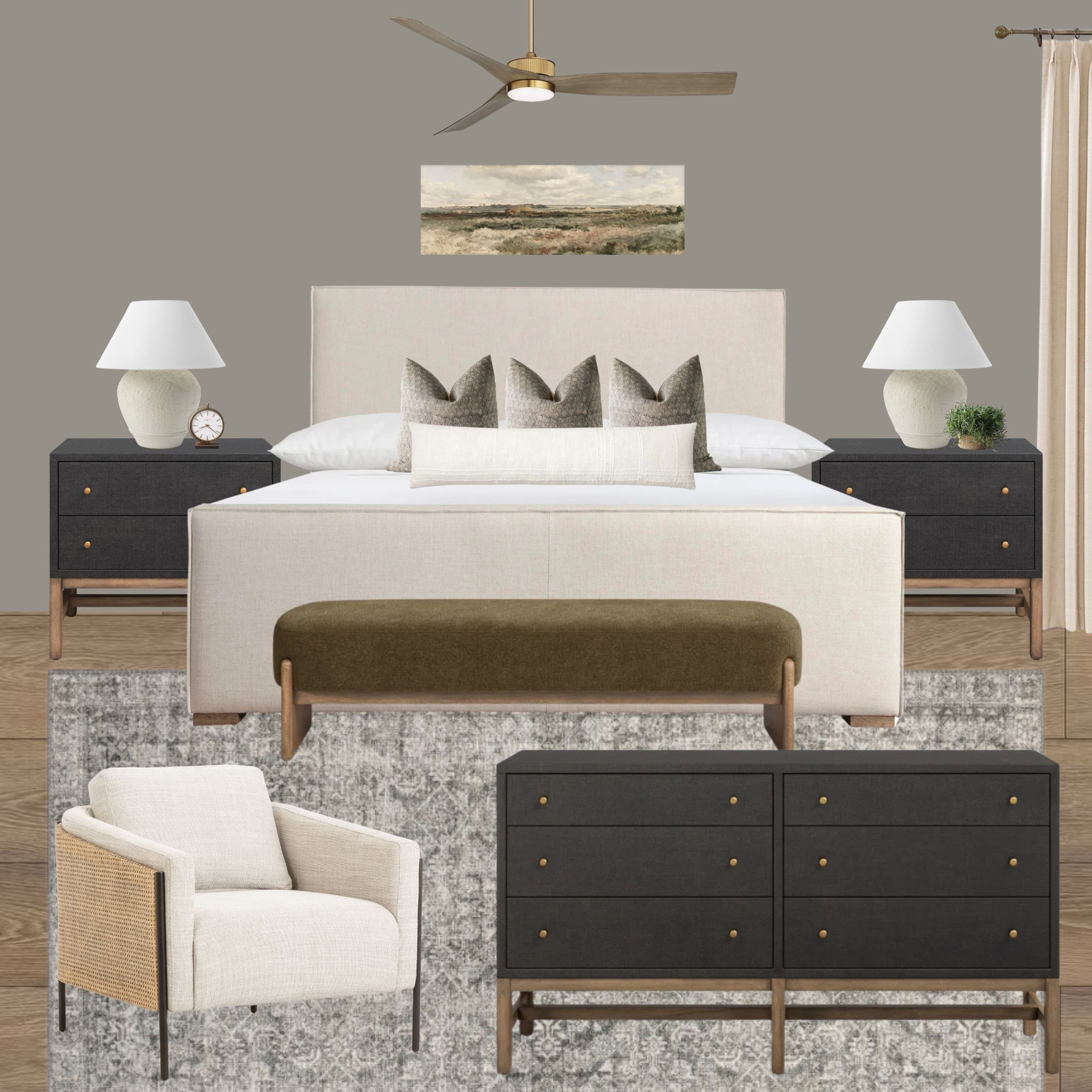 Moody Bedroom Design Boardd

#LTKHome