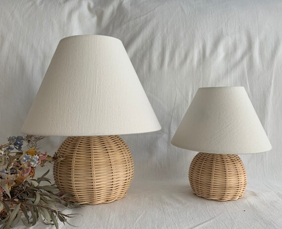 Small & Large Bundle Rattan Lamp Woven Light Shade Wicker | Etsy | Etsy (US)