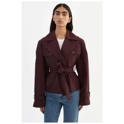 LAMARQUE Quinn | Cropped Trench Coat in Whisper White at Nordstrom, Size Large | Nordstrom