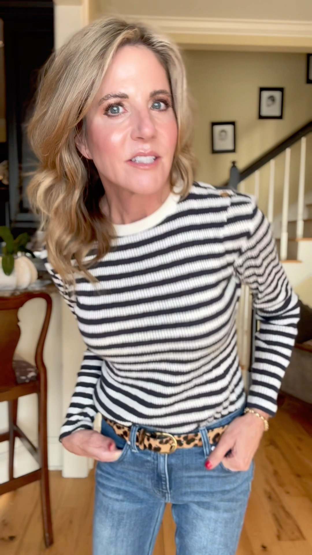 The sweet spot for your cropped jeans is just above your ankle bone at the smallest part of your ankle. This is the most flattering length and will work with all of your shoes  

If they’re too long, you lose the intent of even wearing a cropped jean. If they’re too short, they cut you off and make your legs look short (and is frankly an outdated look). 

I’m linking some of my favorite cropped jeans, including my top, belt & shoes!

#LTKWatchNow #LTKStyleTip #LTKOver40