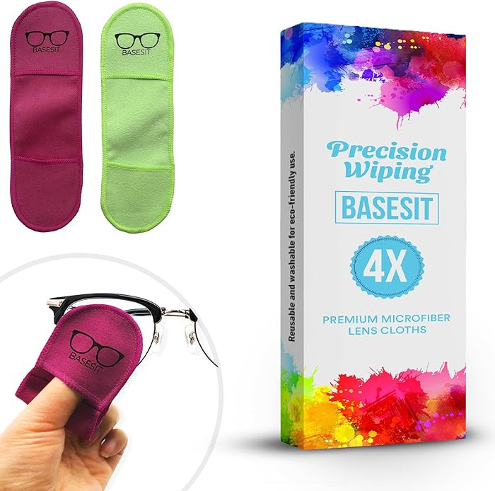 Eyeglass Cleaning Cloth, 4 Pack, Eyeglass Cleaning Wipes, Lens Wipes for Eyeglasses, Eye Glasses ... | Amazon (US)