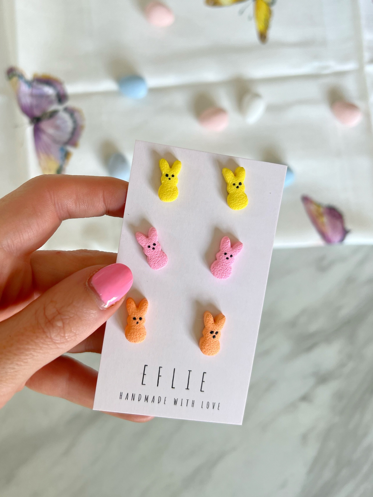 Easter style. Easter earrings. Peeps earrings  

#LTKSeasonal #LTKunder50 #LTKstyletip