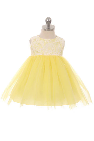 Lace Illusion Baby Dress | Kid's Dream