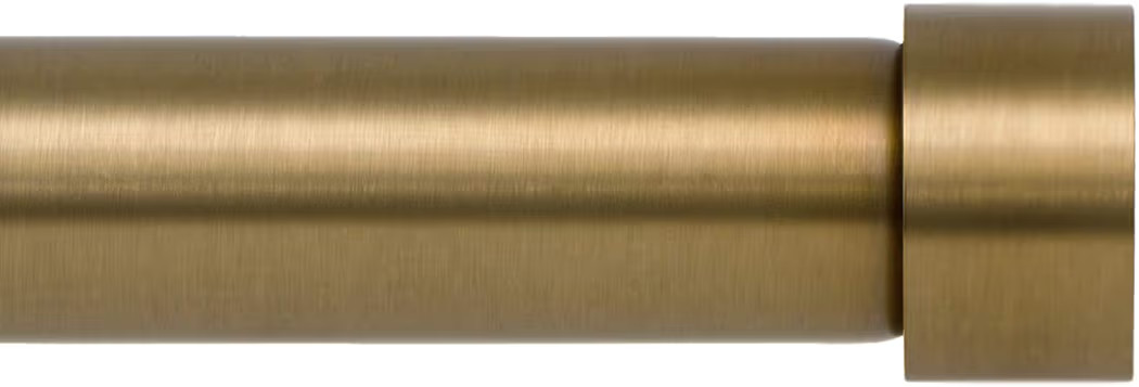Ivilon Drapery Window Curtain Rod - Color Warm Gold, End Cap Style Design 1 Inch Pole. 28 to 48 I... | Amazon (US)