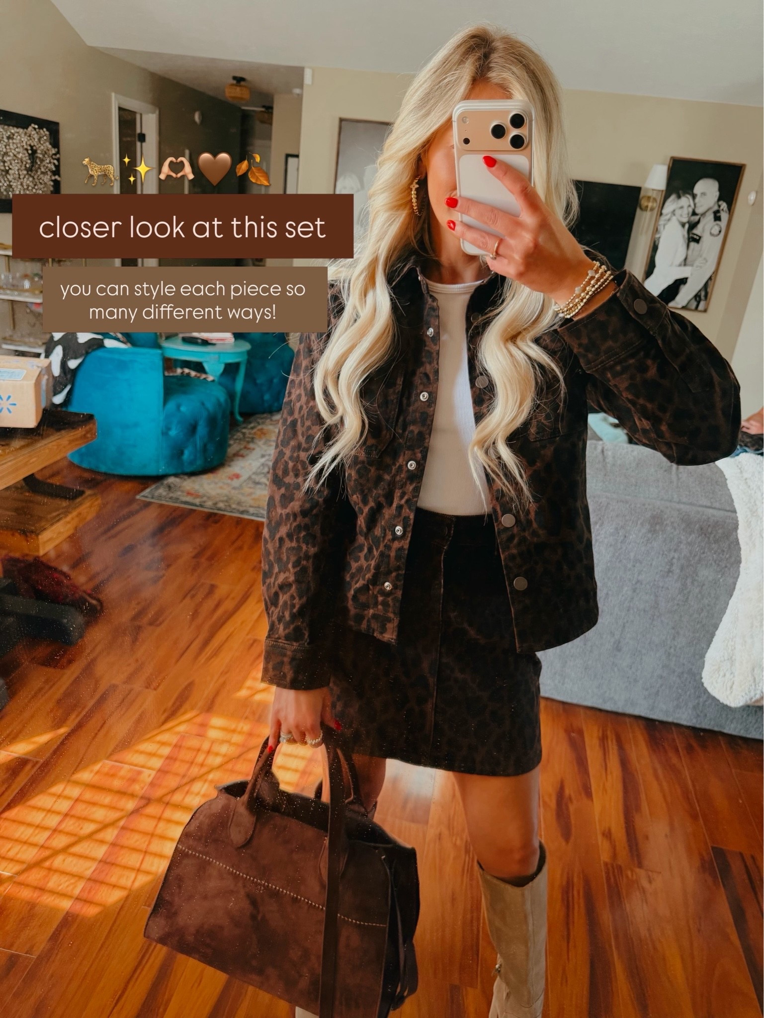 A SET YOU CAN STYLE 100 DIFFERENT WAYS. 🐆🤎 Wear them together or separately—the versatility is what sold me. And you KNOW I love a good statement print!

#WalmartFashion #WalmartFinds #FallFashion #LeopardPrint #MatchingSet

Walmart leopard set, Walmart leopard jacket, Walmart leopard skirt, matching fall set, leopard outfit women, Walmart fall fashion, affordable matching sets

#LTKootd