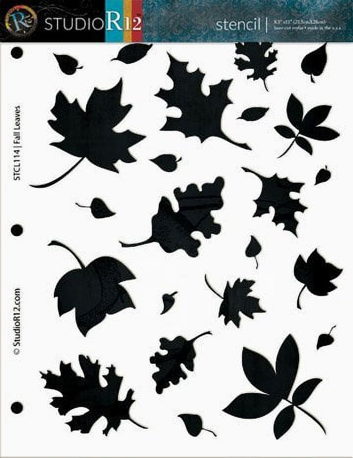 Harvest Stencil - Fall Leaves - 8 1/2" x 11" | Walmart (US)