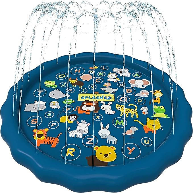 SplashEZ 3-in-1 Splash Pad, Sprinkler for Kids & Baby Pool for Learning – Toddler Sprinkler Poo... | Amazon (US)
