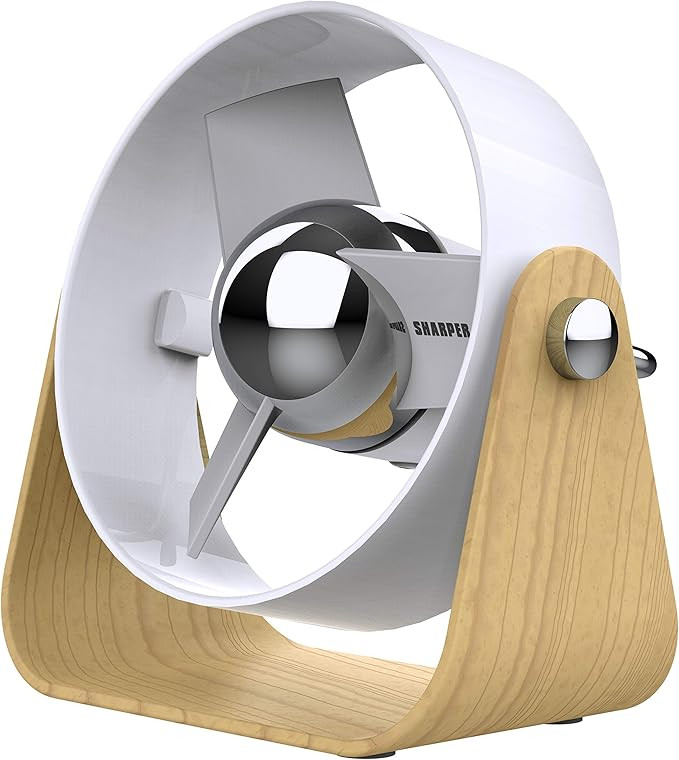 SHARPER IMAGE SBS1-SI Small Personal USB Fan with Soft Blades, 2 Speeds, Touch Control, Quiet Ope... | Amazon (US)