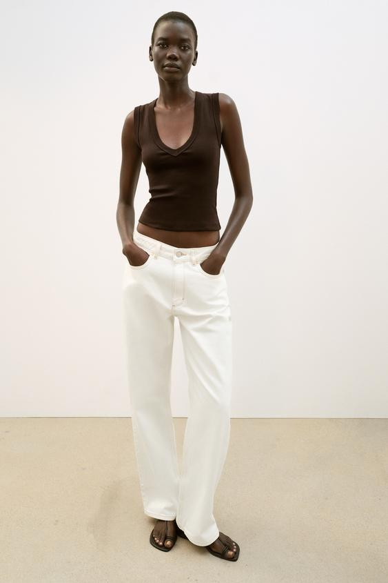 COTTON V-NECK T-SHIRT | Zara US