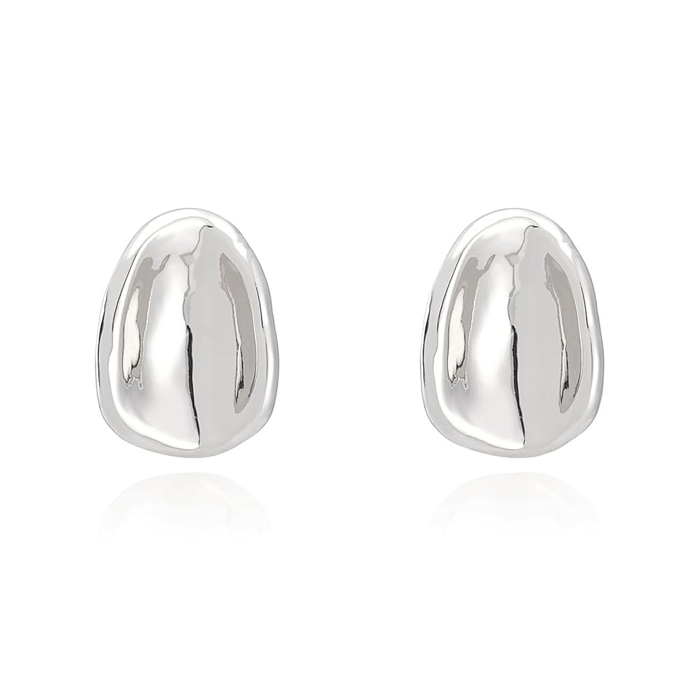 Milan Chiva 14K Gold Statement Stud Earrings for Women Trendy Gold Plated Dainty Geometric Dangle... | Amazon (US)