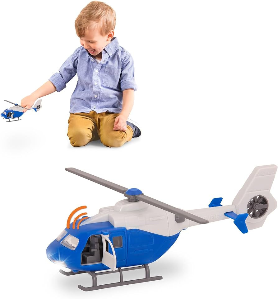 Driven by Battat – Micro 1:24 Scale – Helicopter Toy with Lights and Sound – Open-able Door... | Amazon (US)
