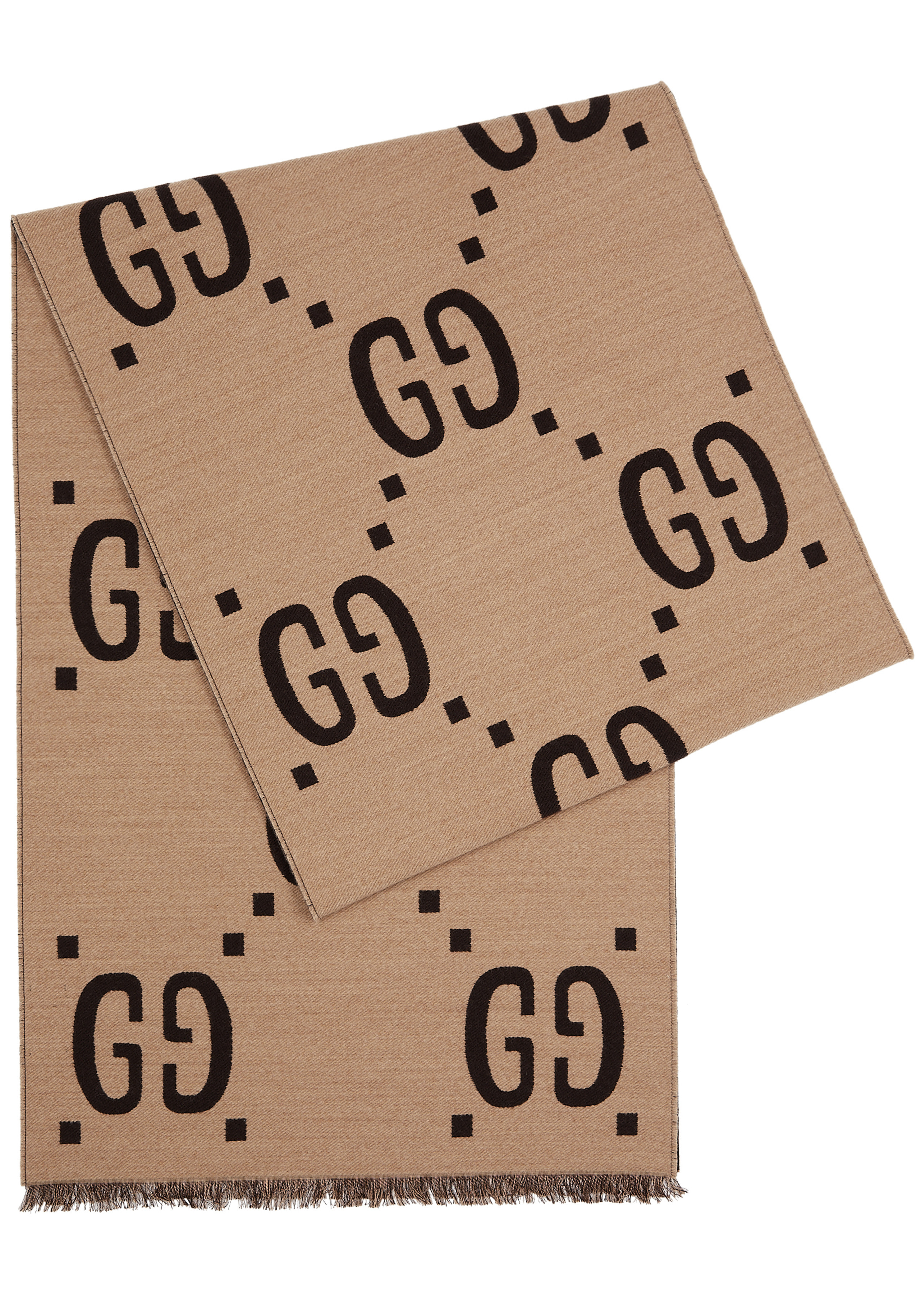 Freedom GG-jacquard wool-blend scarf | Harvey Nichols (Global)