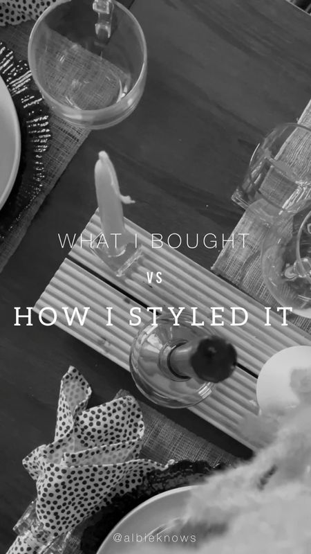 what i bought vs how i styled it — tablescaping finds 🍽️

#LTKHoliday #LTKFind #LTKhome