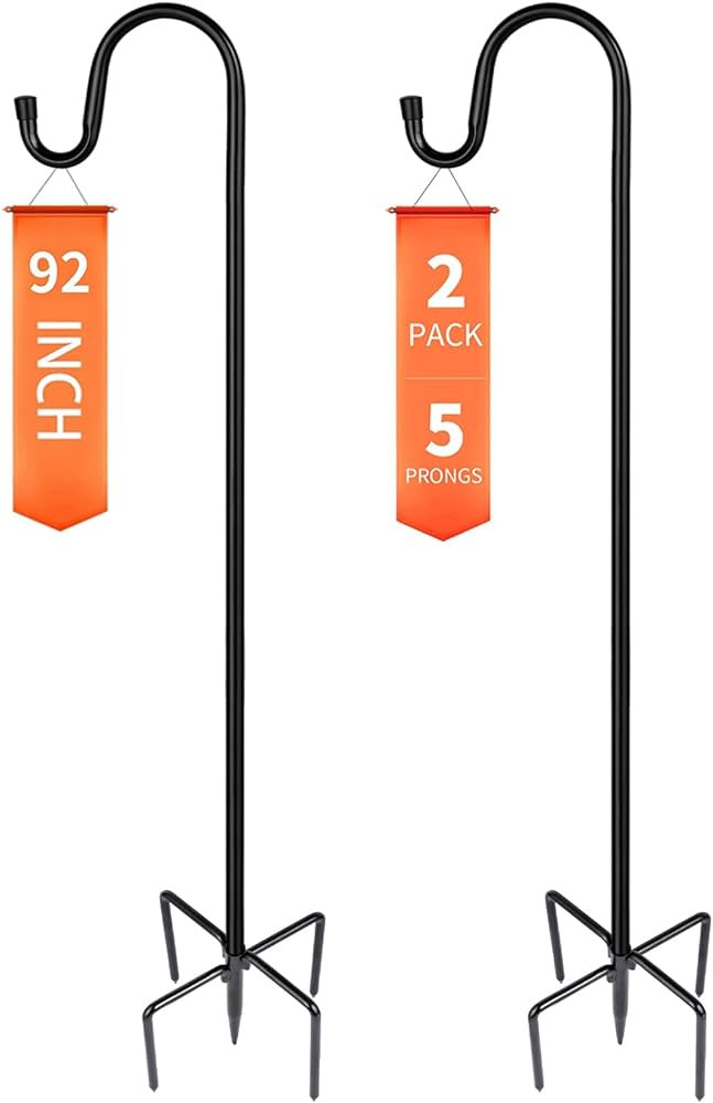 Ottsuls Shepherd-Hooks Adjustable for Bird-Feeder Lantern Plant-Hook Garden-Stake - Plant Stand H... | Amazon (US)