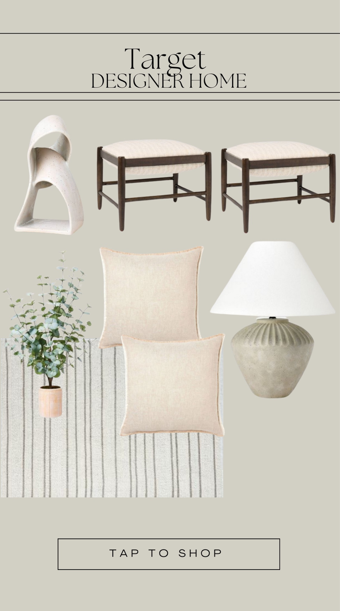 Summer home inspo, all from Target! 




Home decor, target furniture, stool, ottoman, throw pillows, area rug, faux plants, vase, target 

#LTKHome #LTKStyleTip #LTKFindsUnder100