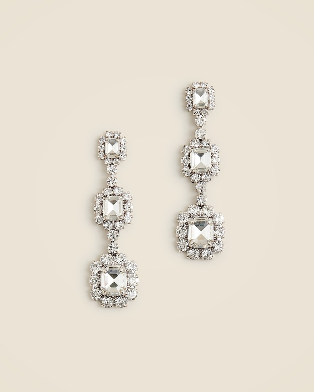 Linear gemstone drop earrings | J. Crew US