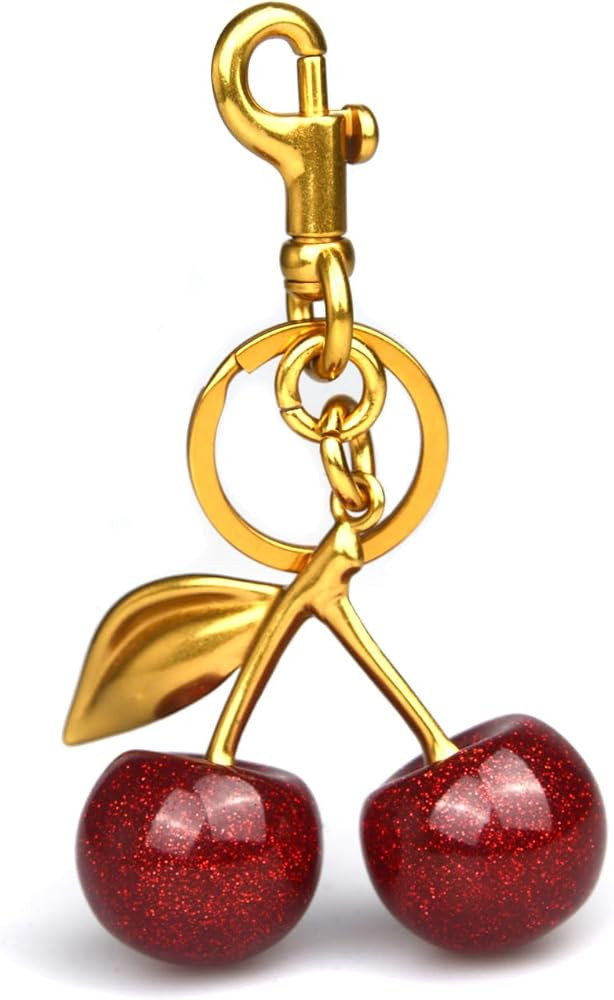 Cherry Bag Charm with Key Ring and Clip, Cherry Keychain Accessories for Purses/Bags/Car Key with... | Amazon (CA)