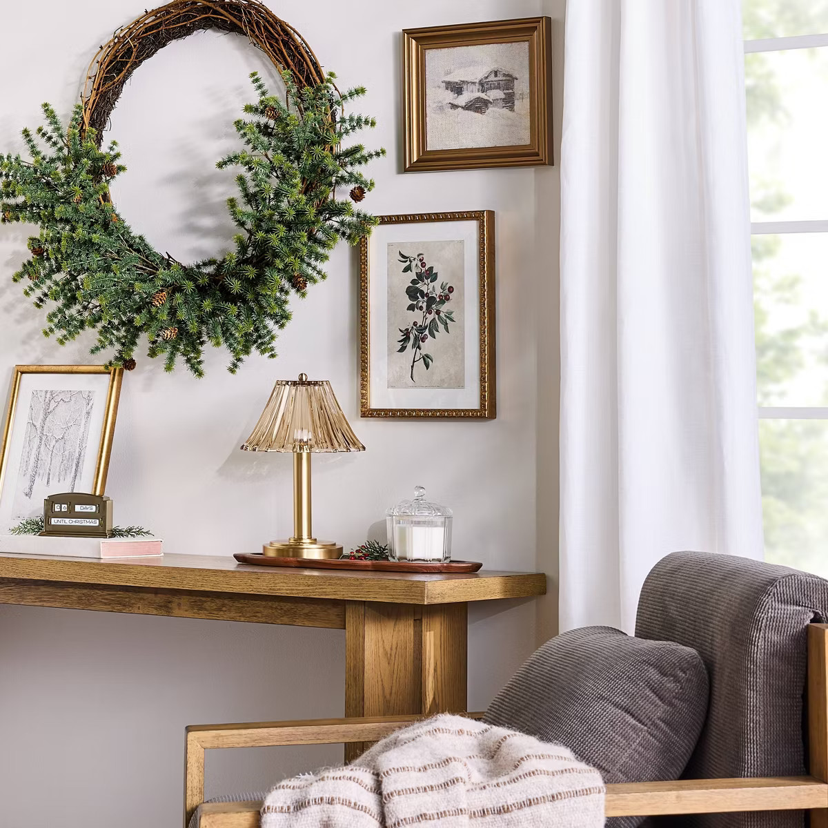 Glass Shade Table Lamp Tan - Hearth & Hand™ with Magnolia | Target