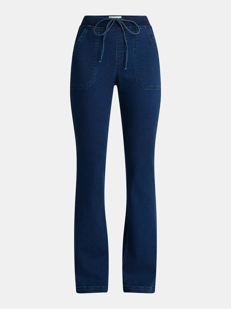 No Boundaries Ribbed Waist Bootcut Pants, 31.5'' Inseam, Women's | Walmart (US)