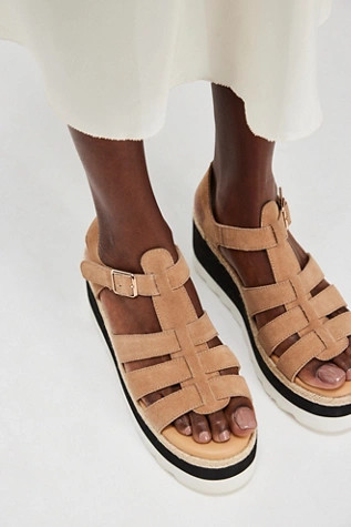 Mykonos Suede Fisherman Flatflorm Wedges | Free People (Global - UK&FR Excluded)
