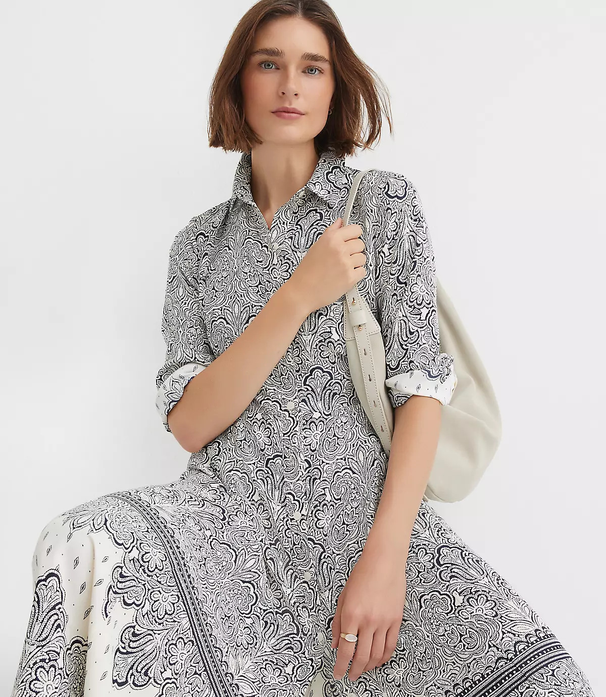 Paisley Midi Shirtdress | LOFT