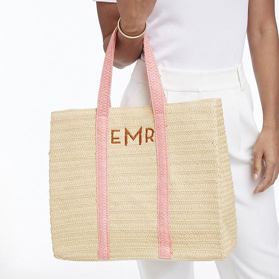 Oversized Straw Beach Tote | Mark and Graham