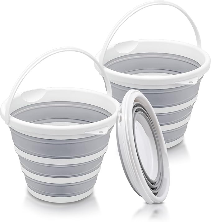 2-Pack Collapsible Buckets - 2.6 Gallon (10L) Large Capacity, Essential for RV, Garden Cleaning, ... | Amazon (US)