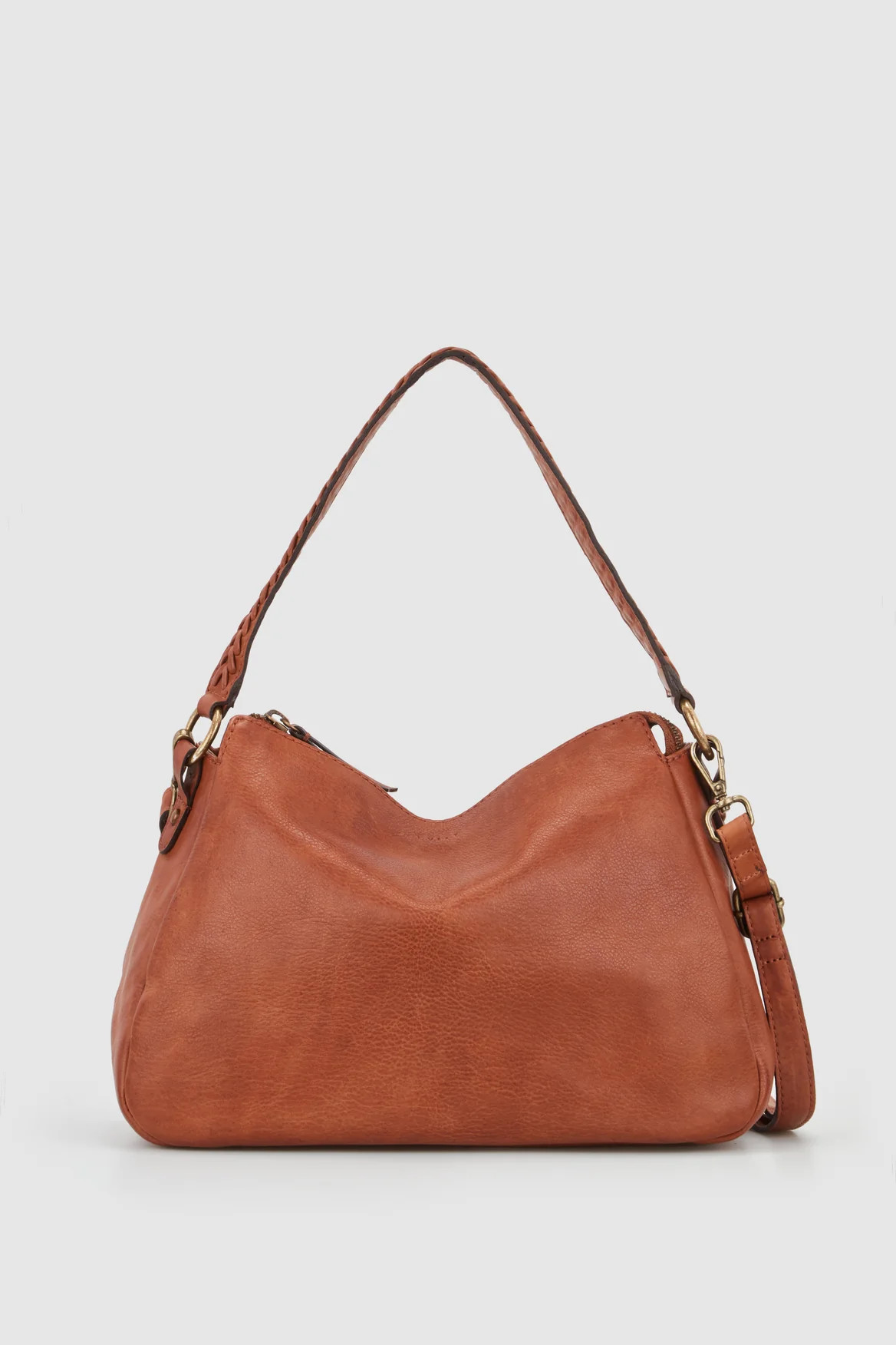 Kyra Woven Handle Leather Hobo Bag | Strand Australia