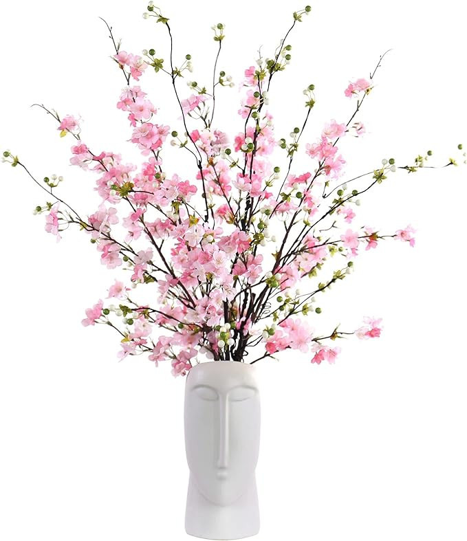 YIBELAAT Cherry Blossom Branches Cherry Blossom Decor，Artificial Flowers Branch Without vase, F... | Amazon (US)
