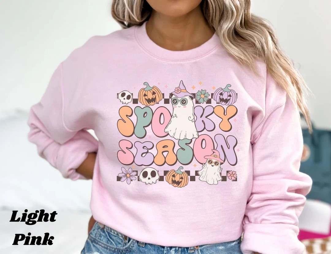 Spooky Season Halloween Sweatshirt Cute Pastel Halloween - Etsy | Etsy (US)