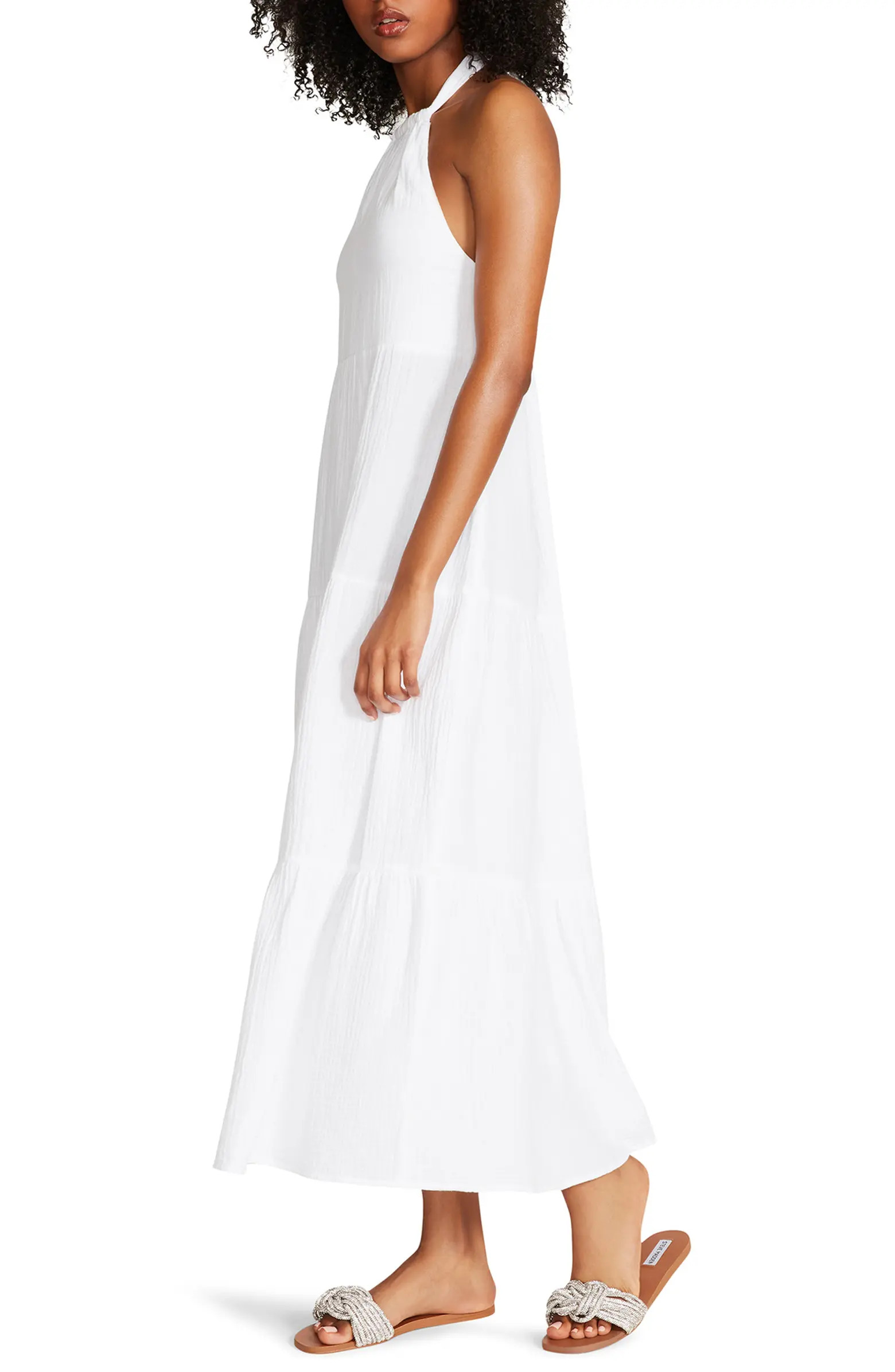Briella Halter Cotton Midi Dress | Nordstrom
