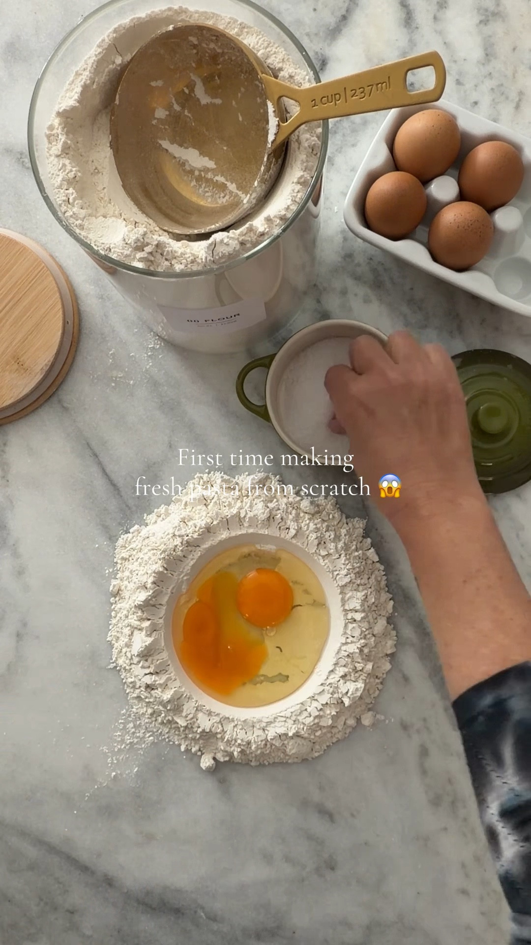 I made fresh pasta from scratch 😱🍝
00 flour, eggs, and my pistachio pesto — finished creamy and SO good.

Sharing the exact tools I used 🤍

#LTKOver40 #LTKfoodie #LTKdayinmylife