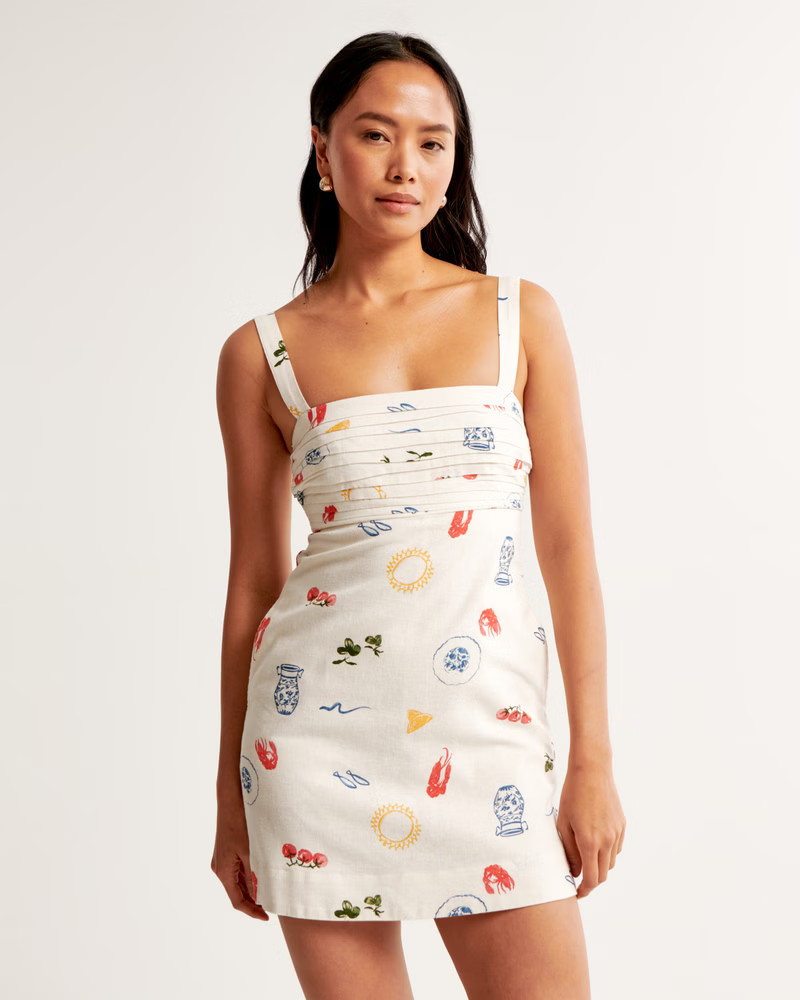 Emerson Linen-Blend Skort | Abercrombie & Fitch (US)