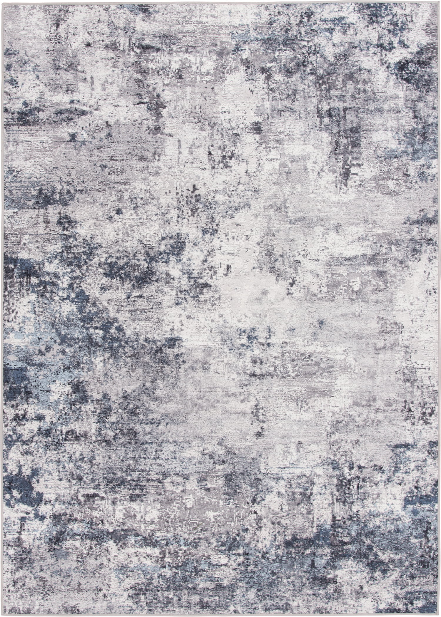 Better Homes and Gardens Abstract Machine Washable Navy Polyester Indoor Area Rug, 5'x7' - Walmar... | Walmart (US)