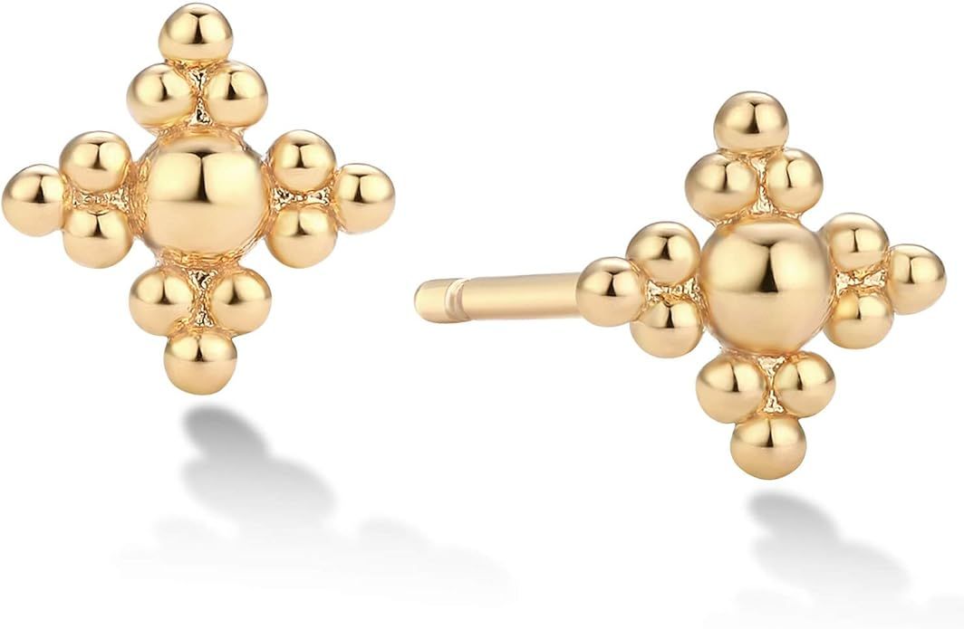 MEVECCO Tiny Stud Earrings for Women 18K Gold Plated Stud Earrings Dainty Evil Eye Pave CZ Mini C... | Amazon (US)