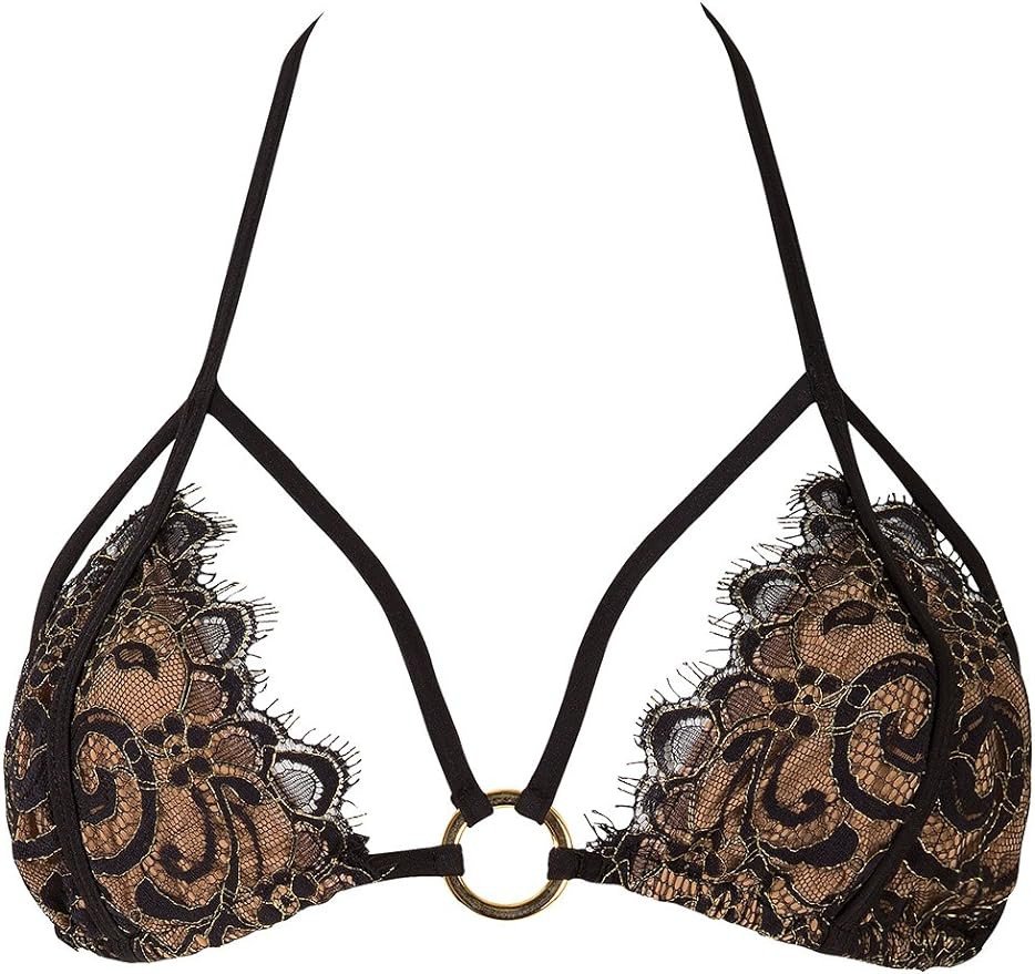 Beach Bunny Gunpowder & LACE Black Triangle TOP | Amazon (US)