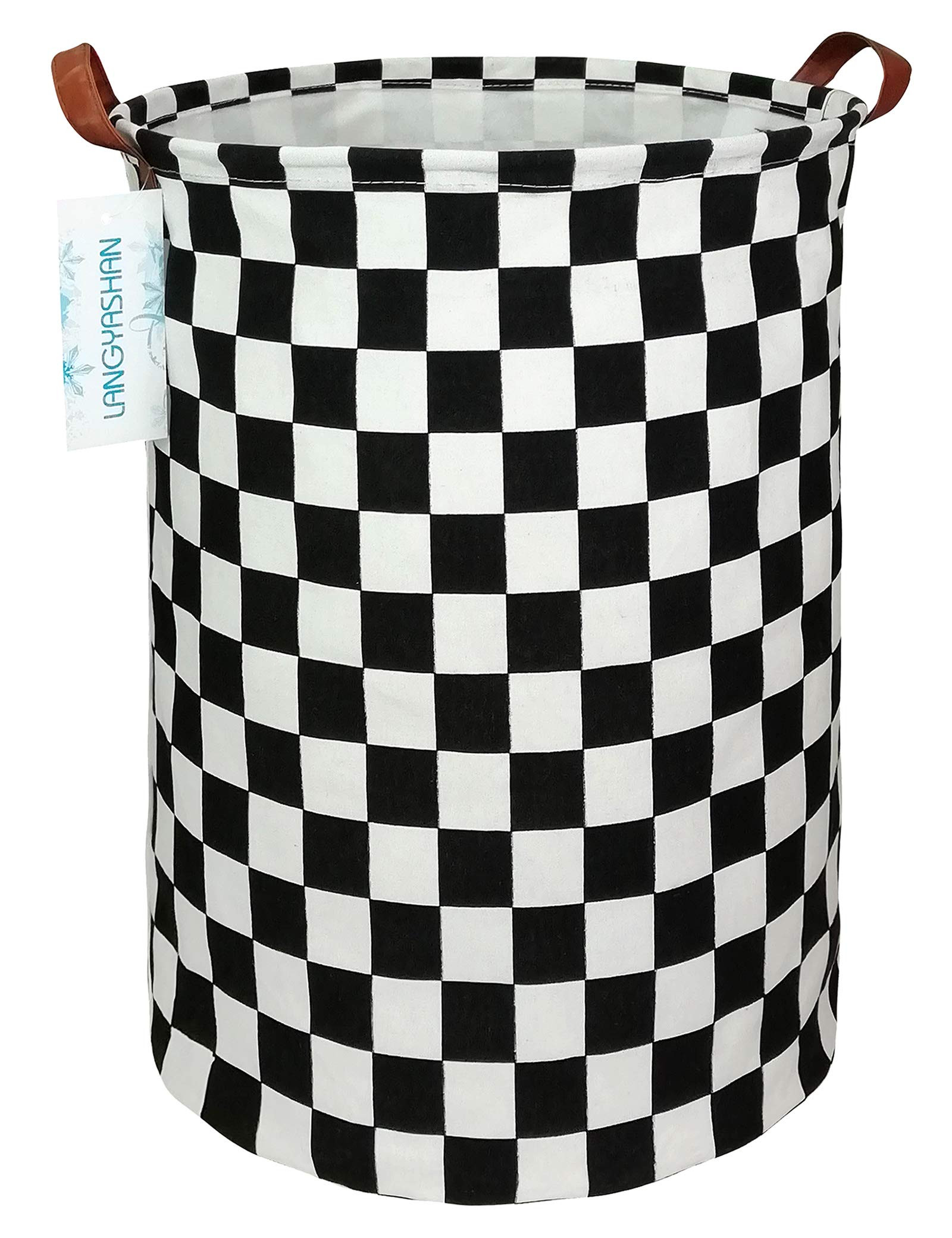 LANGYASHAN Laundry Basket Canvas Fabric Collapsible Organizer Basket for Storage Bin Toy Bins Gif... | Amazon (US)