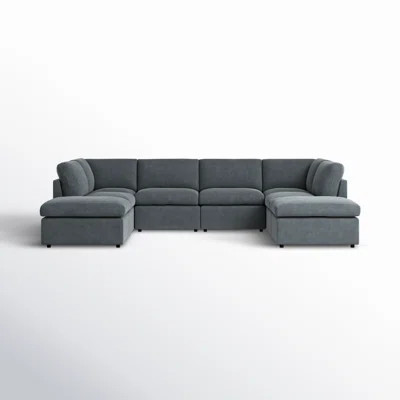 Arvill Amuri 129'' Wide Symmetrical Modular Corner Sectional with Ottoman | Wayfair North America