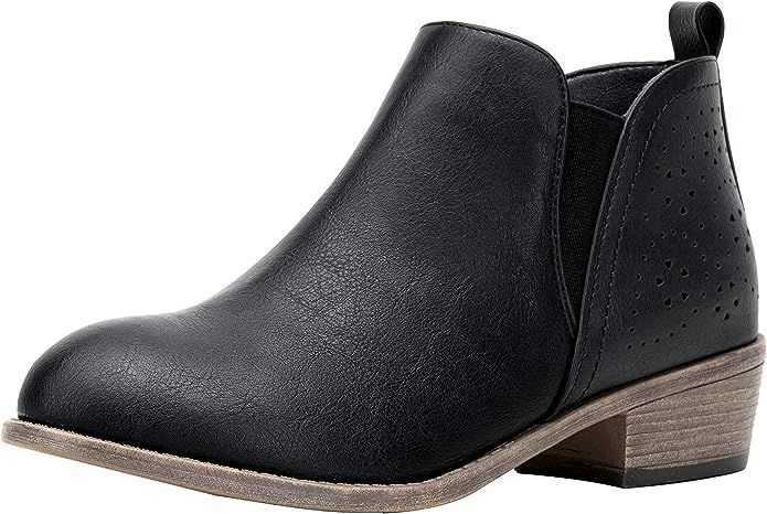 Jeossy Women's 9615 Chelsea Ankle Boots Cutout Perforated Short Booties Slip on | Amazon (US)