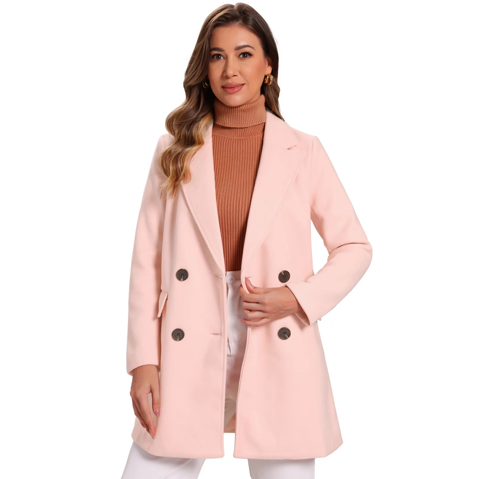 Women's Notch Lapel Double Breasted Belted Mid Length Trenchcoat | Kohl's