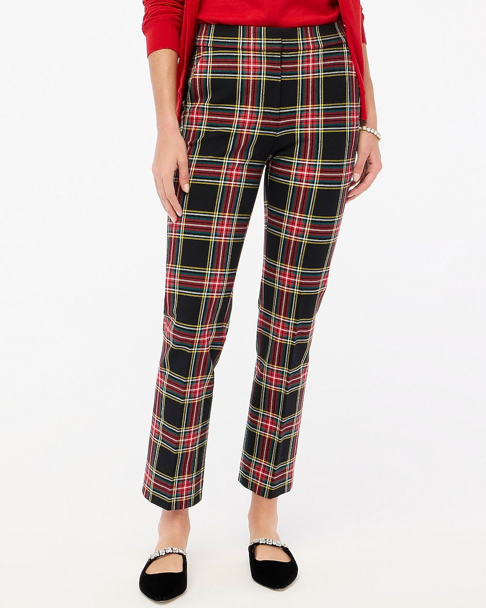 Tartan crop straight pant | J.Crew Factory