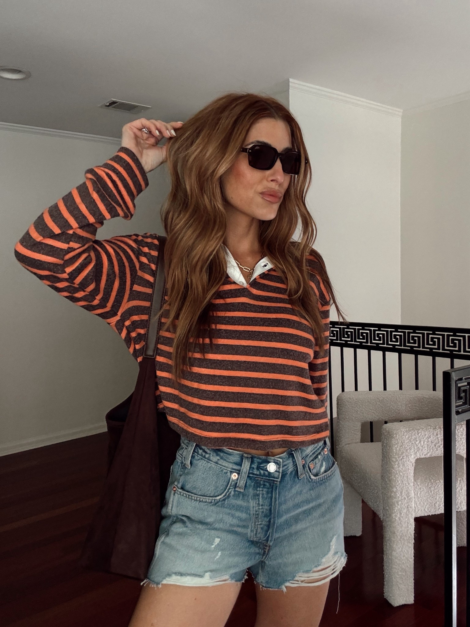 Spring outfit idea / rugby shirt/ loafers / denim shorts  

#LTKPetite #LTKootd